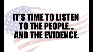 It's time to listen to the people.