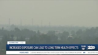 Wildfire smoke affecting the air quality in Bakersfield