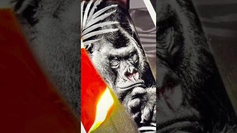 This Gorilla Tattoo Is So Crazy Awesome #shorts #tattoos #inked #youtubeshorts