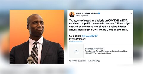 Advice Against Covid Vaccination From Surgeon General Ladapo