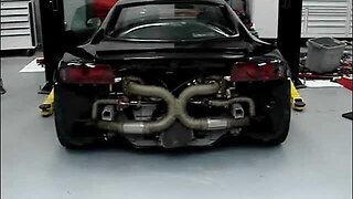 Audi R8 twin turbo exhaust note. 700+HP !!