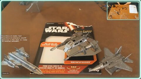 Building Metal Earth Models While listening to Some Good Tunes Star Wars Snowspeeder part 2