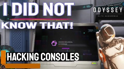 Hacking Terminals - Things I didn't Know // Elite Dangerous Odyssey