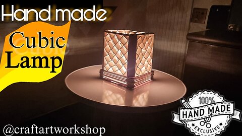 diy - Cubic shape lamp - how to make hand made Cubic shape lamp with ice cream stick