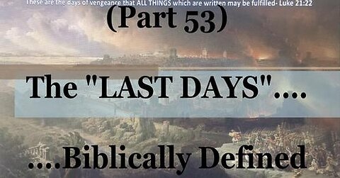 #53) 1 Cor. 15...Israel's Resurrection From The Death of The Law (The Last Days Series)