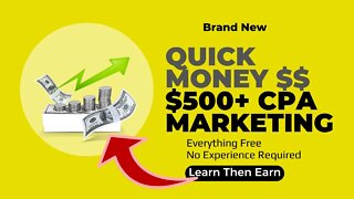 EARN Quick $500 Online, CPA Marketing Tutorial, CPA Marketing Training, AdworkMedia