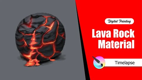 Lava Rock Material Digital Painting #speedpaint