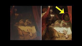 MUST SEE DEVIL LIKE FIGURE RESTORED IN FAMOUS PAINTING MADE BY A SATANIC MASON!