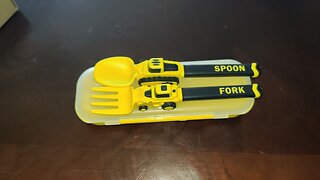 Construction Toddler Utensils with Storage Case