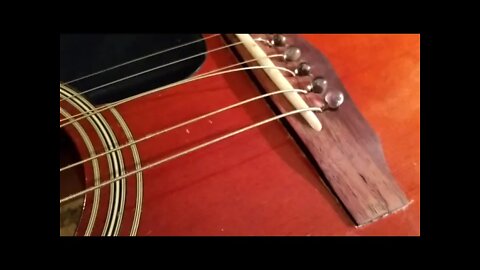 Repairing a broken acoustic guitar bridge with Piezo pick-up Part 13