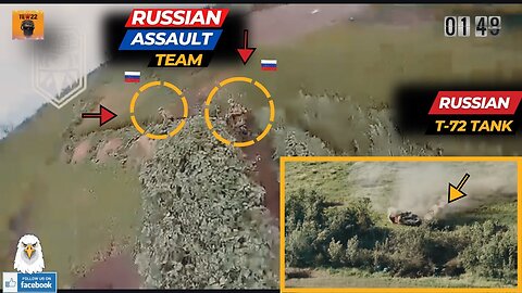 Ukraine Forces Marine Eliminate Russian Troop Tank & Frontline Post With Rapid Attack Using Drone