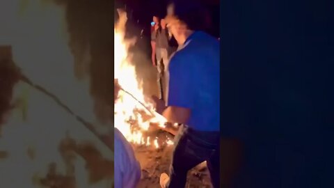 Rednecks playing with fire😂#crazyvideo #shorts #fire #redneck