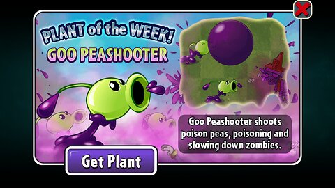 Plants vs Zombies 2 - Epic Quest - Seedium Plant Showcase - Goo Peashooter - July 2023