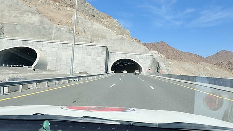 Drive through Oman expressway tunnel