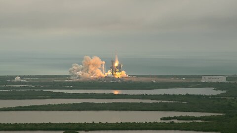 Liftoff in UHD of SpaceX Falcon 9 on CRS-10 Mission