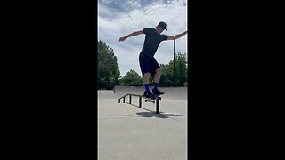 Dipped BS Feeble Grind in Slow Motion