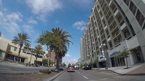 Blasian Babies DaDa San Diego National City Commuting Errands (2.7K Time Lapse Up Angle Cloudy)