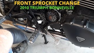 Front sprocket change 2010 Triumph Bonneville