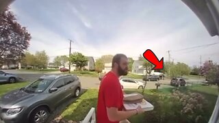 Pizza Delivery Guy Runs Into A CRIMINAL ON THE RUN