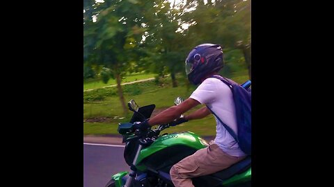 Riding Bajaj Dominar bike on highway