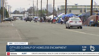 Cleanup of homeless encampment