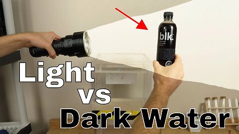 The World's Blackest Water vs The World's Brightest Flashlight (32,000 Lumens)-Which Will Win?