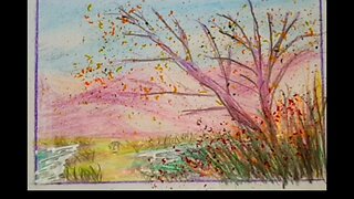 How to draw and paint landscape, smoothly, with colored pencils