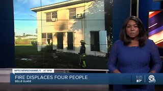 Belle Glade apartment fire displaces family