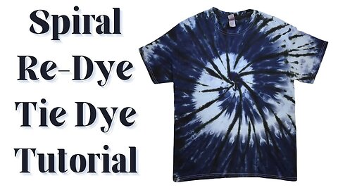 Tie-Dye Pattern: Spiral Re-Dye Thickened Black