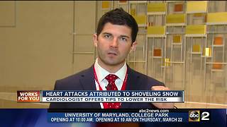 Heart attacks attributed to shoveling snow