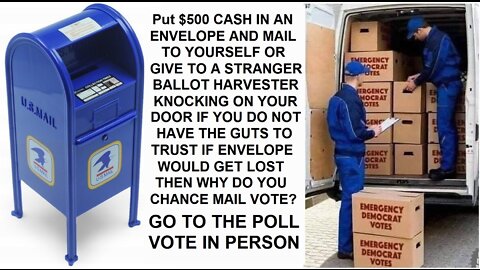 Ballot Harvest Mail Vote In Person Trump