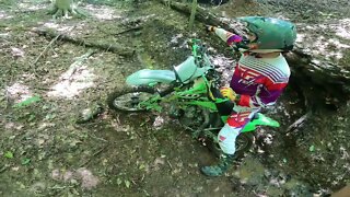 SLOW ENDURO on Kawasaki TWO STROKES! (APPALACHIA)