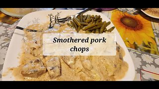 Smothered pork chops thanks @LittleVillageHomestead #porkchops #gravy