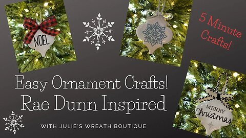 Make Easy Christmas Ornaments in 5 Minutes! | Easy DIY Ornaments | Rae Dunn Inspired Ornaments