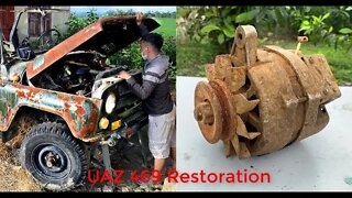 Restoration of UAZ car generator | Restore motors that generate energy electric for cars