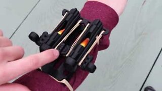 Student creates candy-shooting toy
