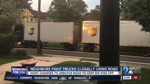 Arbutus neighbors fight big rigs driving on their road illegally