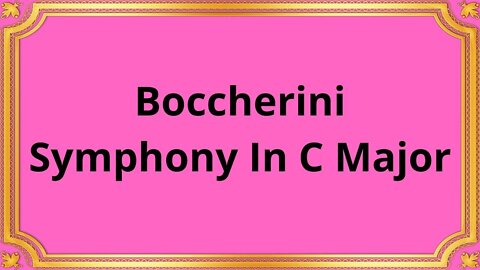 Boccherini Symphony In C Major