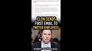 Elon Sends FIRST EMAIL to Twitter Employees #shorts