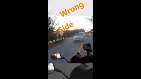 A covered bridge, and a close call on NT700V motorcycle