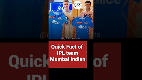 Quick fact of IPL team Mumbai Indian #viral #ipl