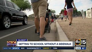 Getting to school without a sidewalk