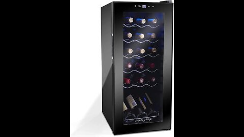 Display4top Wine Fridge, Wine Cooler,Wine refrigerator,Digital Touch Screen Controls,black