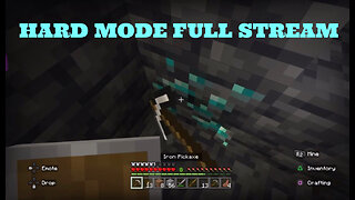 Playing Minecraft Survival on hard mode until I fall asleep