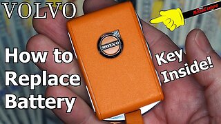 Volvo Key Fob -- How to Replace Battery & Access Key Inside
