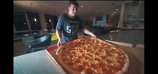 Steve will do it eats largest slice of pizza