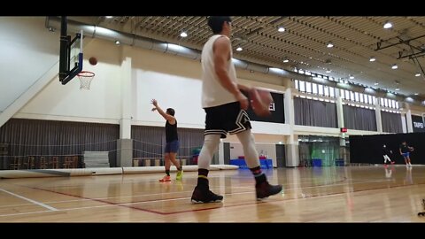 10/13/2022 basketball warmup shoot around, 48 years old Asian male, 180cm/83.1kg, 5'11" 182.82 lbs