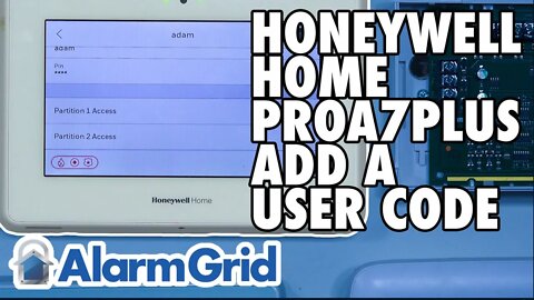 Honeywell Home PROA7PLUS: Add a User Code