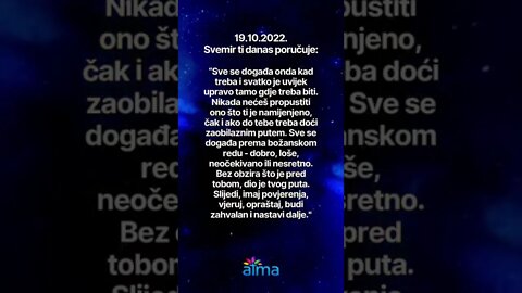 Poruka Svemira 19.10.2022. 💙 ATMA