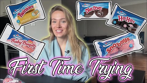 Russian Girl Tries Hostess Snacks For The First Time! Snoballs, Twinkies, Ding-Dongs, And More!